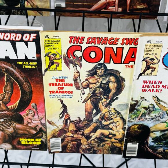 Savage Sword Of Conan 38 43-44 46-47 55-56 Lot Marvel Magazine Bronze Age Norem - Picture 8 of 9